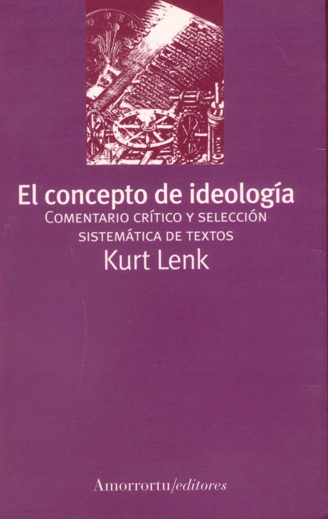 El concepto de ideología, de Lenk, Kurt | portada del libro