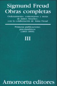 Obras Completas. Volumen 3, de Freud, Sigmund | portada del libro