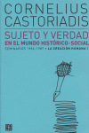 SUJETO Y VERDAD, de CASTORIADIS | portada del libro