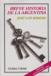 BREVE HISTORIA DE LA ARGENTINA, de ROMERO | portada del libro