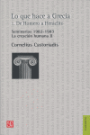 LO QUE HACE A GRECIA 1 DE HOMERO A HERACLITO, de CASTORIADIS,CORNELIUS | portada del libro