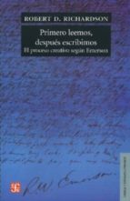 PRIMERO LEEMOS DESPUES ESCRIBIMOS, de R. RICHARDSON | portada del libro