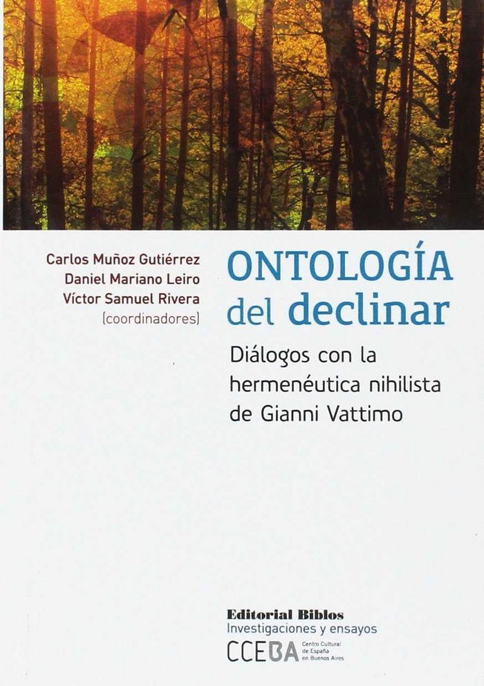 ONTOLOGIA DEL DECLINAR, de DANIEL LEIRO | portada del libro