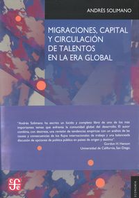 MIGRACIONES, CAPITAL Y CIRCULACION DE TALENTOS EN LA ERA GLOBAL, de SOLIMANO | portada del libro