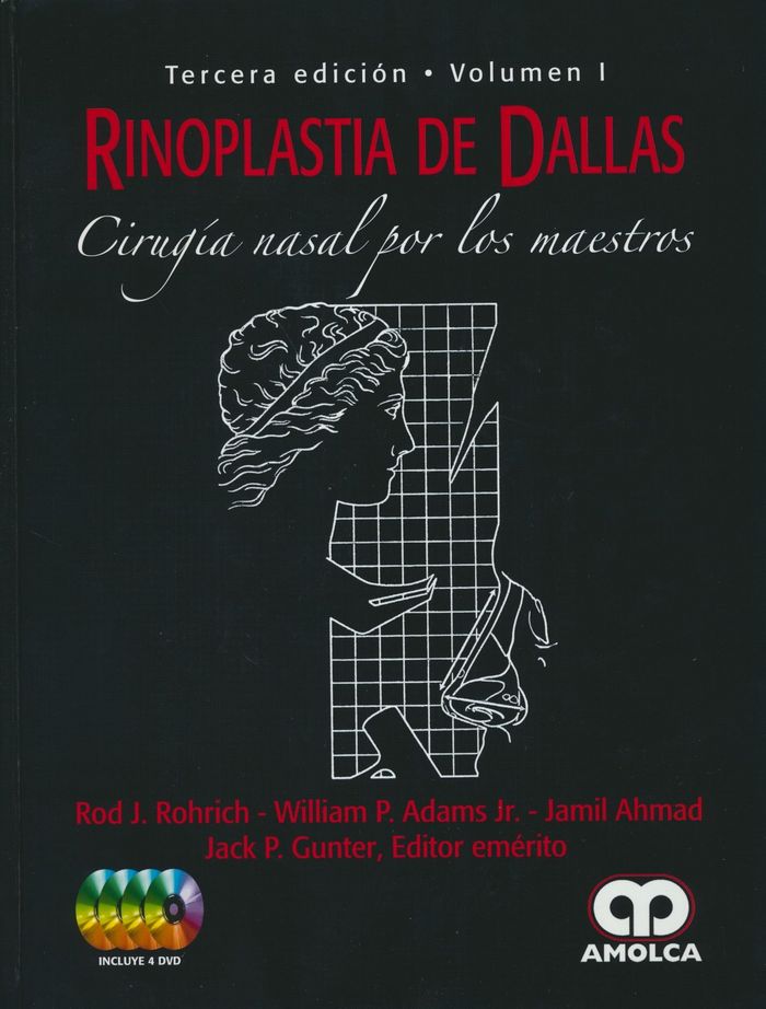 RINOPLASTIA DE DALLAS CIRUGIA NASAL POR MAESTROS 2 VOL 4DVD, de GUNTER | portada del libro