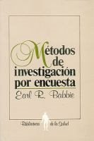 Métodos de investigación por encuesta, de BABBIE, EARL R. | portada del libro