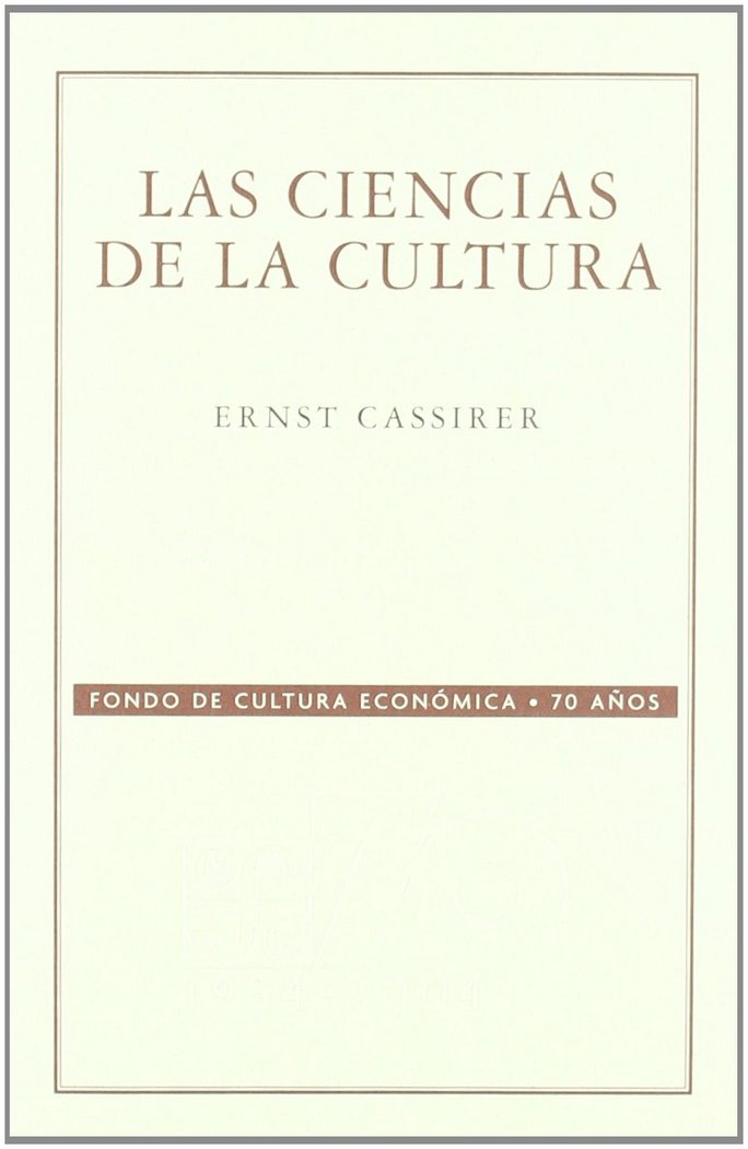 Las ciencias de la cultura, de CASSIRER, ERNST | portada del libro