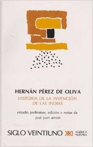 Historia de la invención de las Indias, de Pérez de Oliva, Hernán | portada del libro