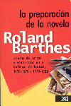 La preparación de la novela, de BARTHES | portada del libro