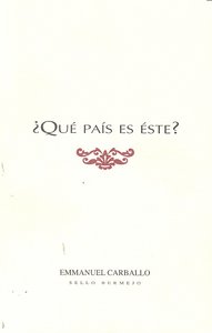 QUE PAIS ES ESTE, de CARBALLO | portada del libro