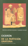 DE LA PARTICION ORATORIA, de CICERON | portada del libro