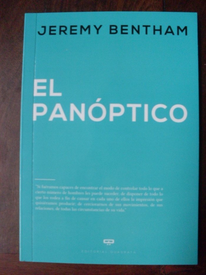 EL PANóPTICO, de JEREMY BENTHAM | portada del libro