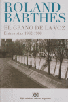 El grano de la voz, de BARTHES,R. | portada del libro