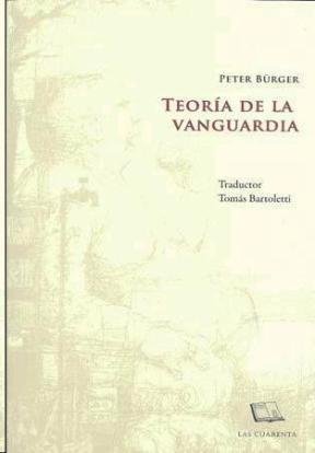 TEORIA DE LA VANGUARDIA, de PETER BüRGER | portada del libro