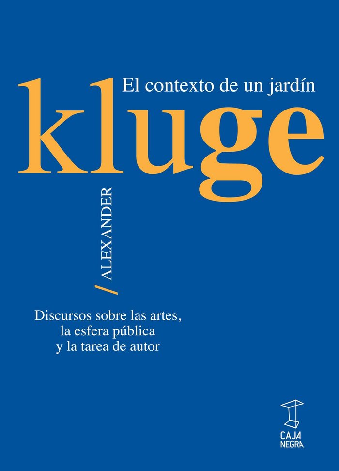 EL CONTEXTO DE UN JARDIN, de ALEXANDER KLUGE | portada del libro