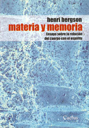 MATERIA Y MEMORIA, de HENRI BERGSON | portada del libro