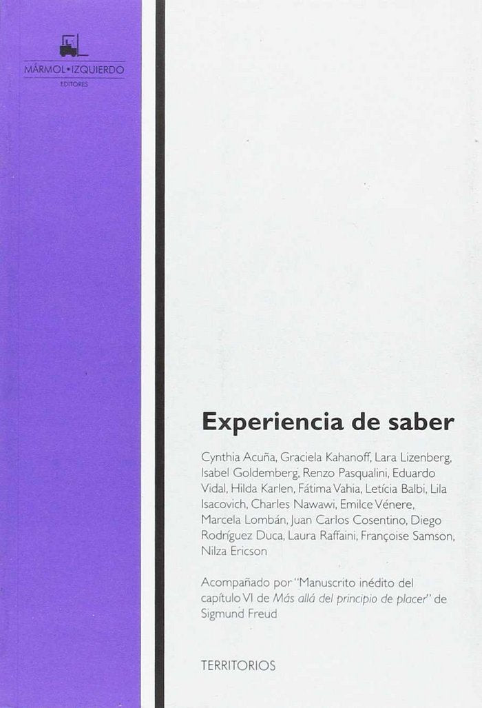 EXPERIENCIA DE SABER, de Cosentino, Juan Carlos | portada del libro