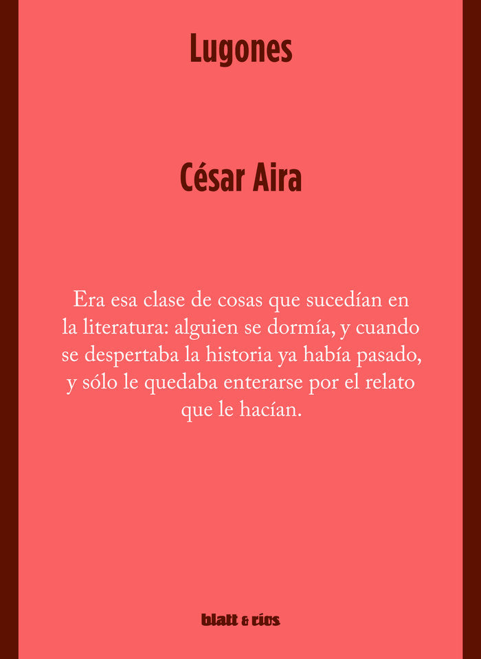 LUGONES, de AIRA, CESAR | portada del libro