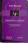 EDUCACION Y POLITICA, de Paul Ricoeur | portada del libro