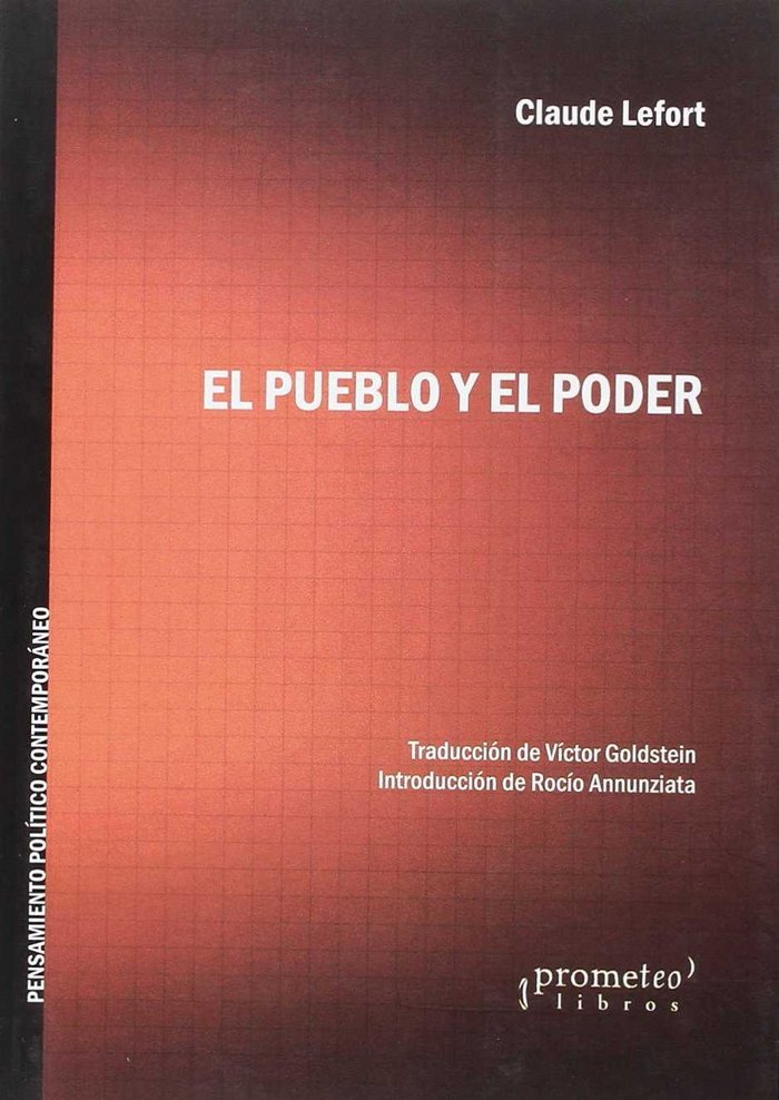 EL PUEBLO Y EL PODER, de CLAUDE LEFORT | portada del libro
