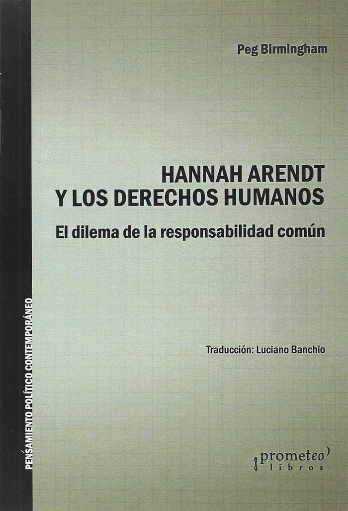 Hannah Arendt y los derechos humanos, de PEG BIRMINGHAM | portada del libro