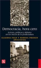 DEMOCRACIA HORA CERO, de Claudia Feld | portada del libro