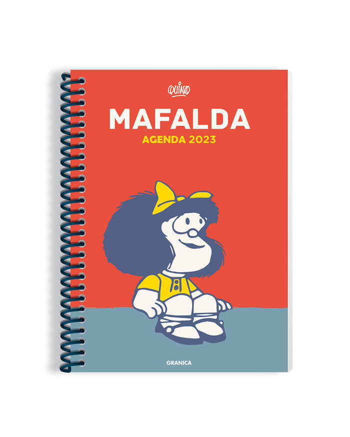 AGENDA 2023 MAFALDA ANILLADA MODULOS ROJA-GRIS, de QUINO | portada del libro