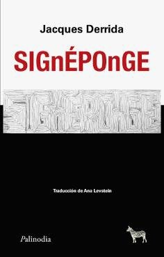 SIGNEPONGE, de JACQUES DERRIDA | portada del libro