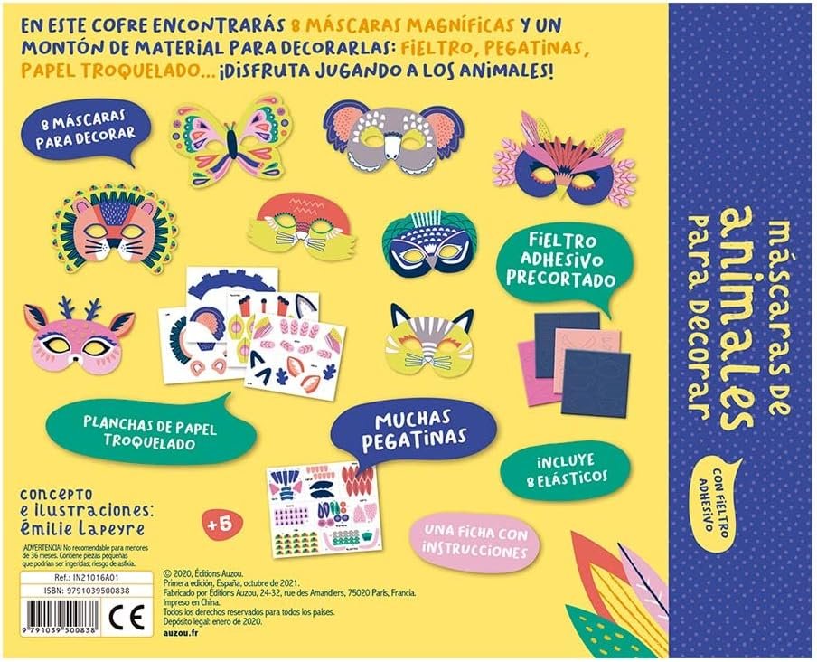 ESTUCHE MASCARAS DE ANIMALES | portada del libro