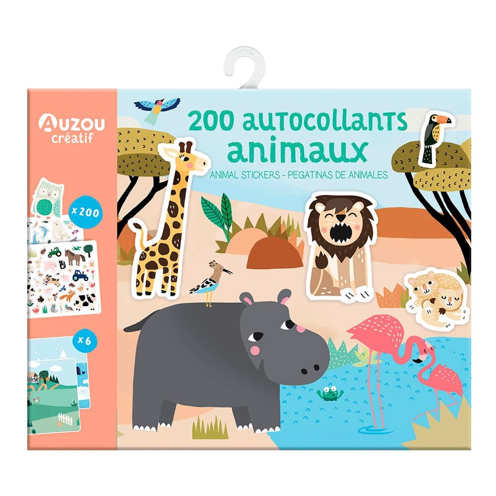 200 PEGATINAS ANIMALES. ESTUCHE, de AA.VV. | portada del libro