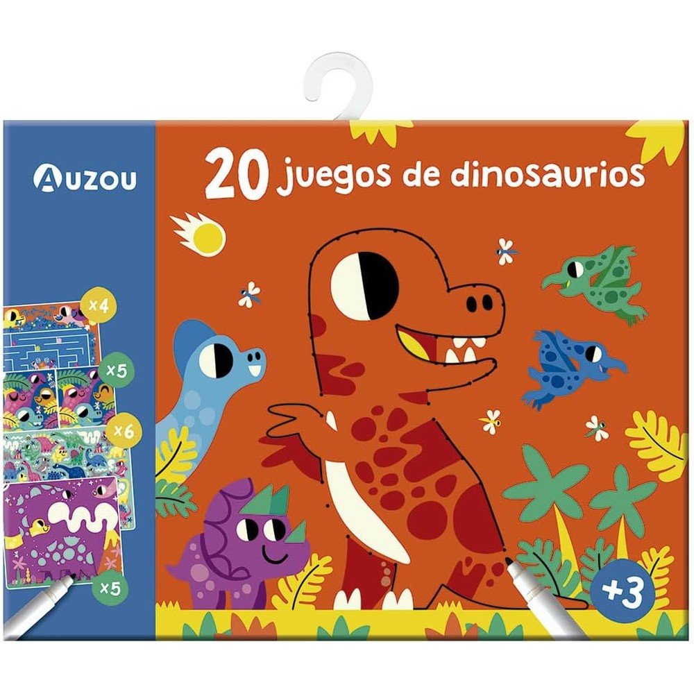 20 JUEGOS DE DINOSAURIOS. AUZOU., de AA.VV. | portada del libro