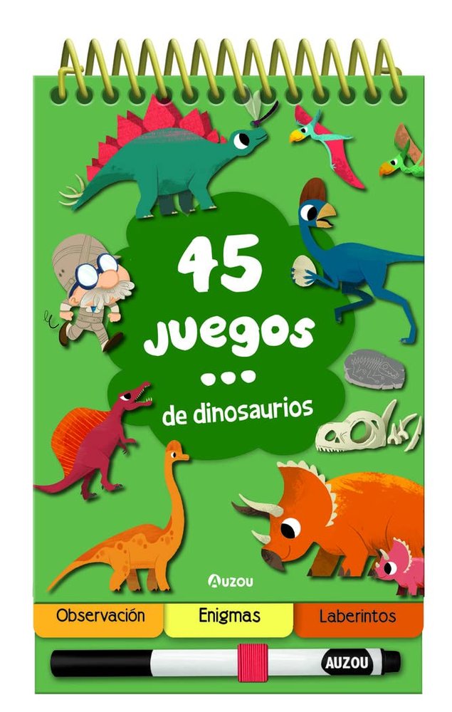 45 Juegos de dinosaurios | portada del libro