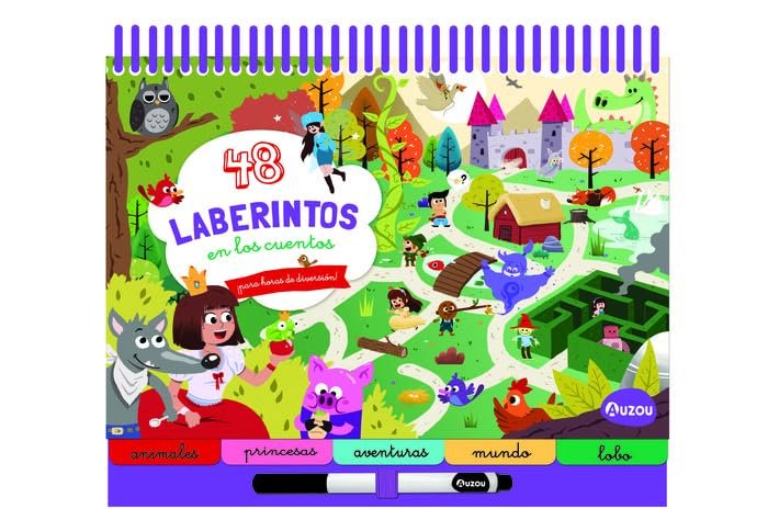 48 LABERINTOS EN LOS CUENTOS PARA HORAS DE DIVERSION, de DUCRETTET LAURENT | portada del libro