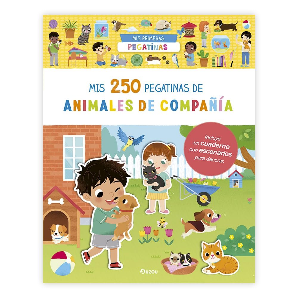 Mis 250 pegatinas de animales de compañia | portada del libro