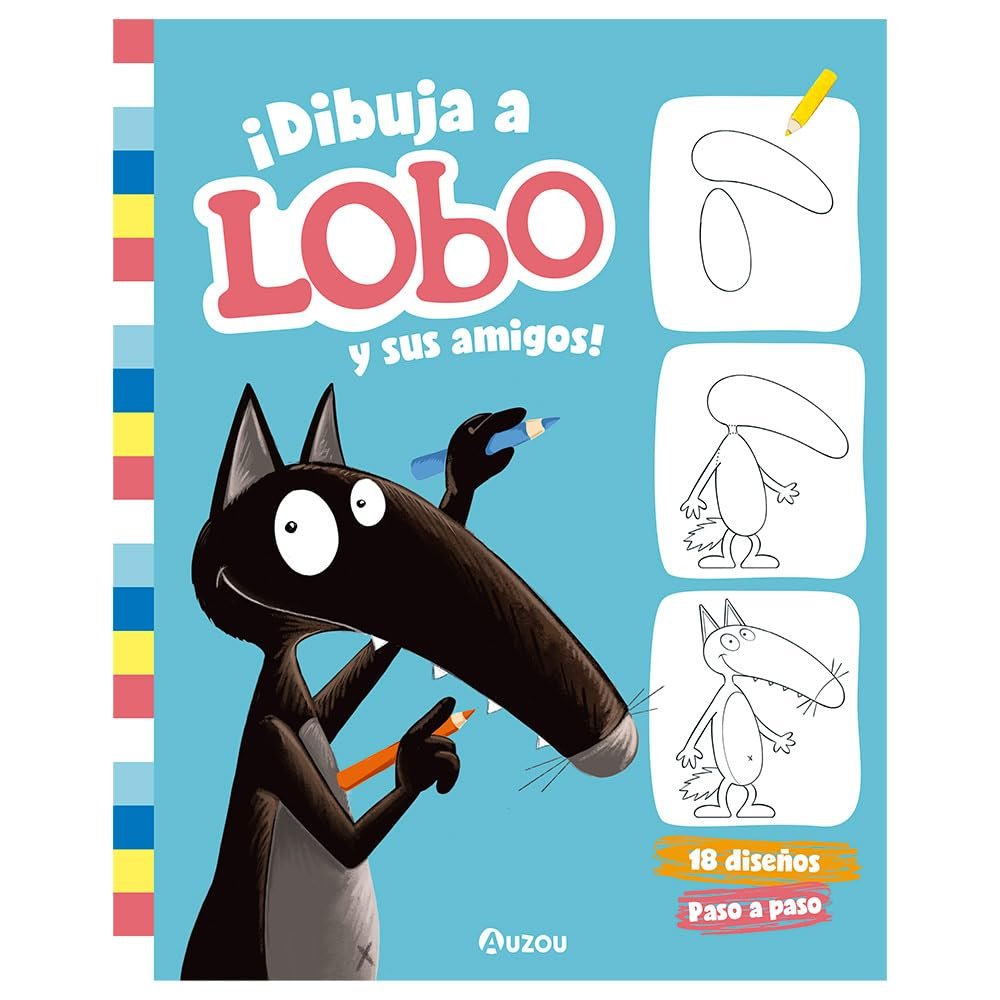 DIBUJA A LOBO Y SUS AMIGOS, de LALLEMAND, ORIANNE | portada del libro