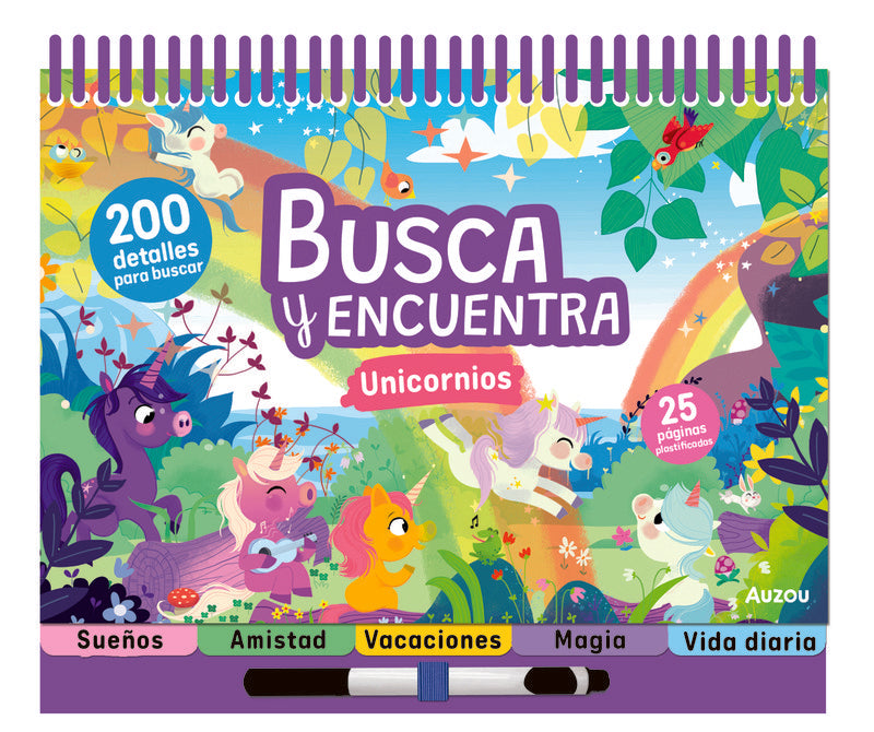 ESPIRAL. BUSCA Y ENCUENTRA UNICORNIOS, de FARGEOT MARIE | portada del libro