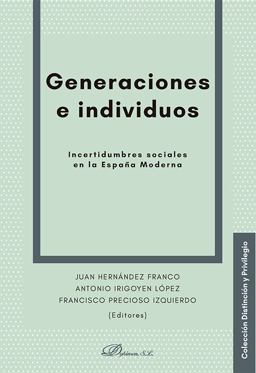 GENERACIONES E INDIVIDUOS, de VV.AA | portada del libro