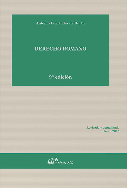 DERECHO ROMANO, de FERNANDEZ DE BUJAN, ANTONIO | portada del libro