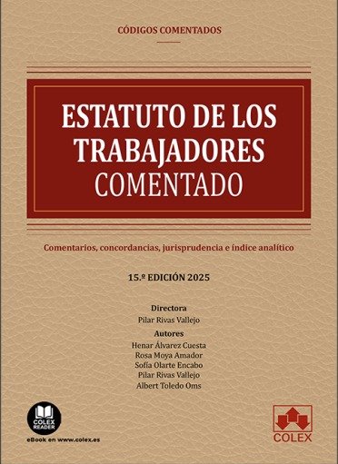 ESTATUTO DE LOS TRABAJADORES COMENTADO 2025 | portada del libro