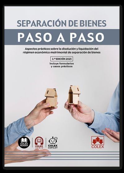 Separacion de bienes 3ªed paso a paso, de AA.VV. | portada del libro