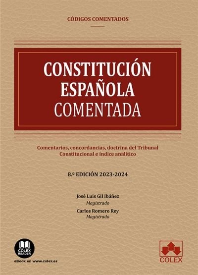 CONSTITUCION ESPAÑOLA CODIGO COMENTADO 9ª ED | portada del libro