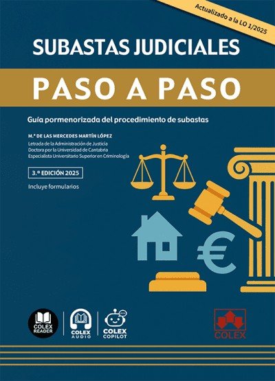 Subastas judiciales 3ªed paso a paso, de Martin Lopez,Maria De Las Mercedes | portada del libro