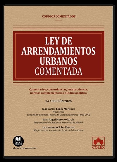 Ley de arrendamientos urbanos 14ªed codigo comentado, de AA.VV. | portada del libro