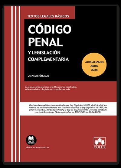 Codigo penal y legislacion complementaria 26ª ed, de AA.VV. | portada del libro
