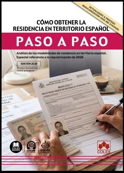Como obtener la residencia en territorio español paso a pas, de AA.VV. | portada del libro