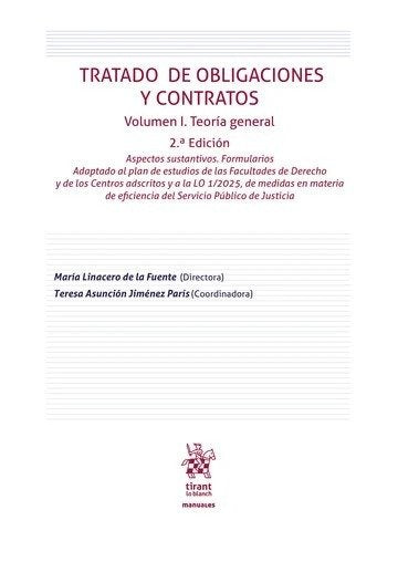 TRATADO DE OBLIGACIONES Y CONTRATOS VOLUMEN I: TEORIA GENERAOL, de VV.AA | portada del libro