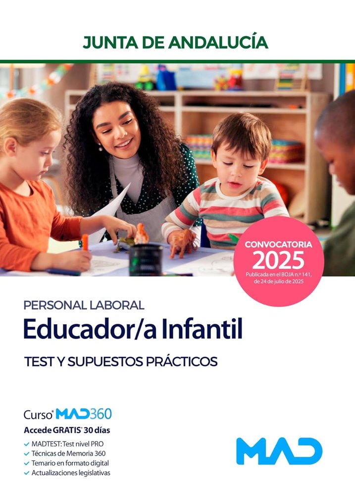 EDUCADOR/A INFANTIL PERSONAL LABORAL TEST Y SUPUES | portada del libro