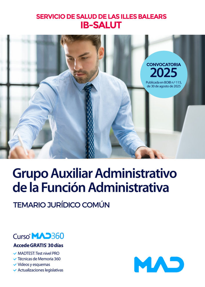 GRUPO AUXILIAR ADMINISTRATIVO FUNCION ADMINISTRATIVA TEMARIO | portada del libro