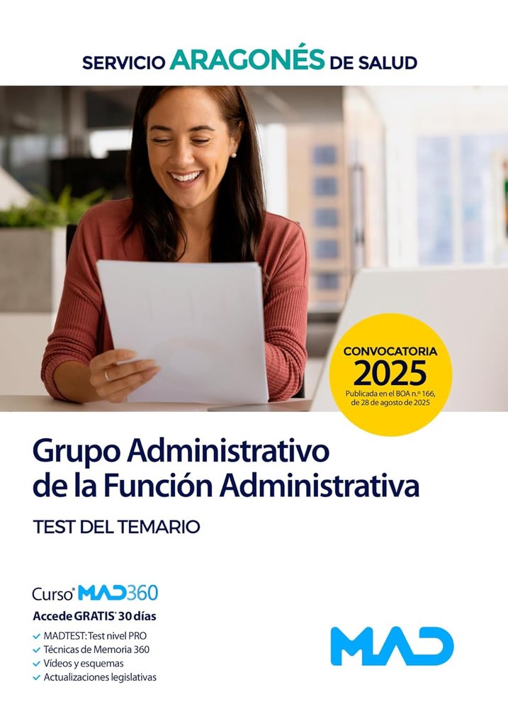 GRUPO ADMINISTRATIVO DE LA FUNCION ADMINISTRATIVA SERVICIO ARAGONES DE SALUD. (C | portada del libro