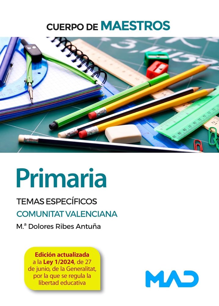 CUERPO DE MAESTROS. PRIMARIA. TEMAS ESPECIFICOS COMUNITAT VALENCIANA | portada del libro